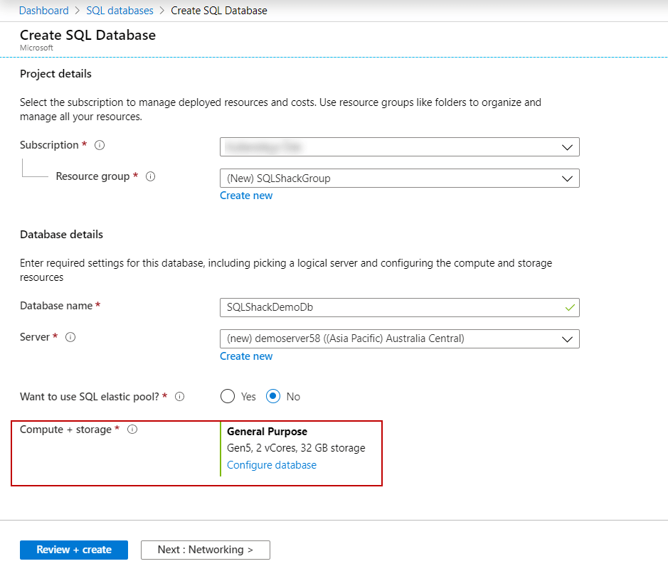Azure SQL Database: Purchasing Model